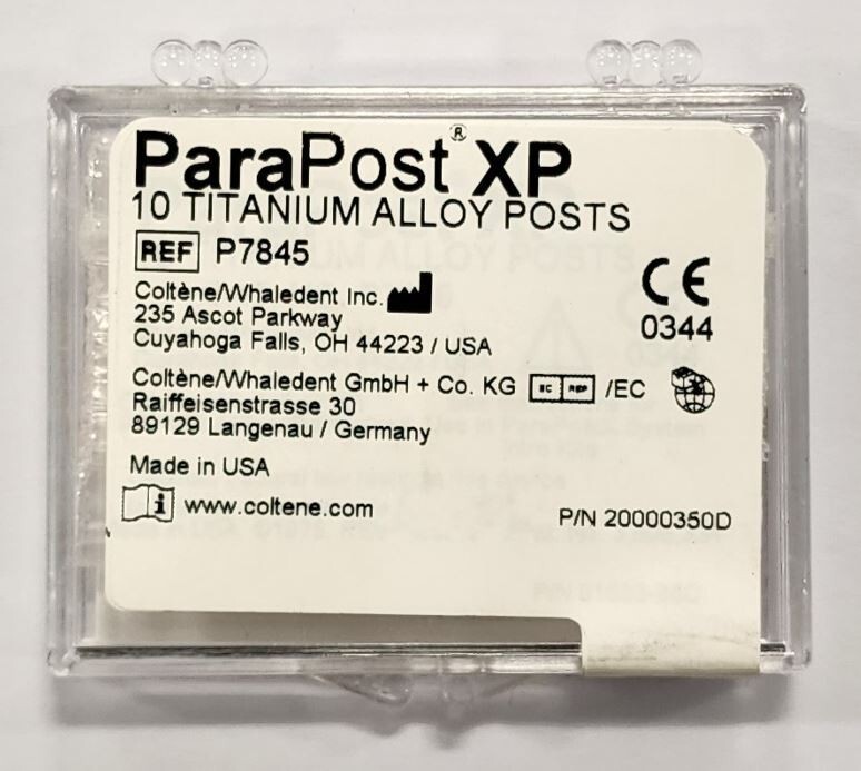 *10-Pieces* Coltene ParaPost XP Titanium Alloy Posts 0.05″ Diameter P7845