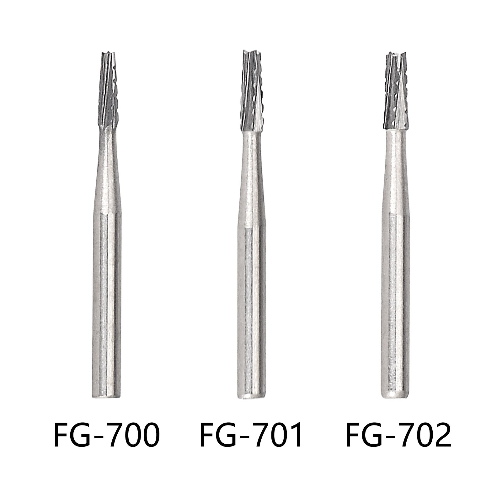 8 Types Dental FG Diamond Burs For High Speed Handpiece Friction Grip 10 pcs