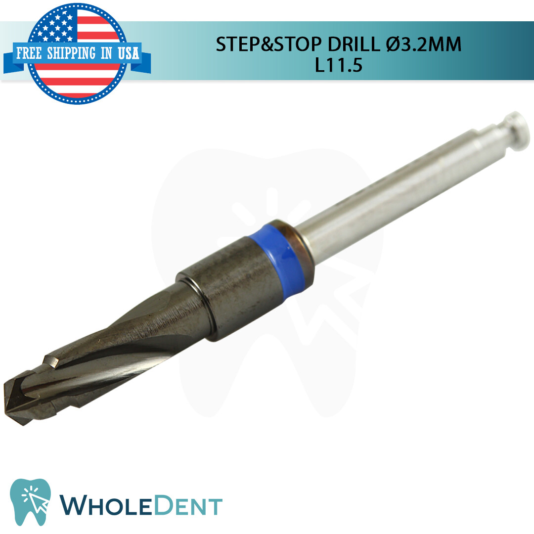 4 Integral DLC Step&Stop Drill Ø3.2 Set External Irrigation Pre Stopped Stopper