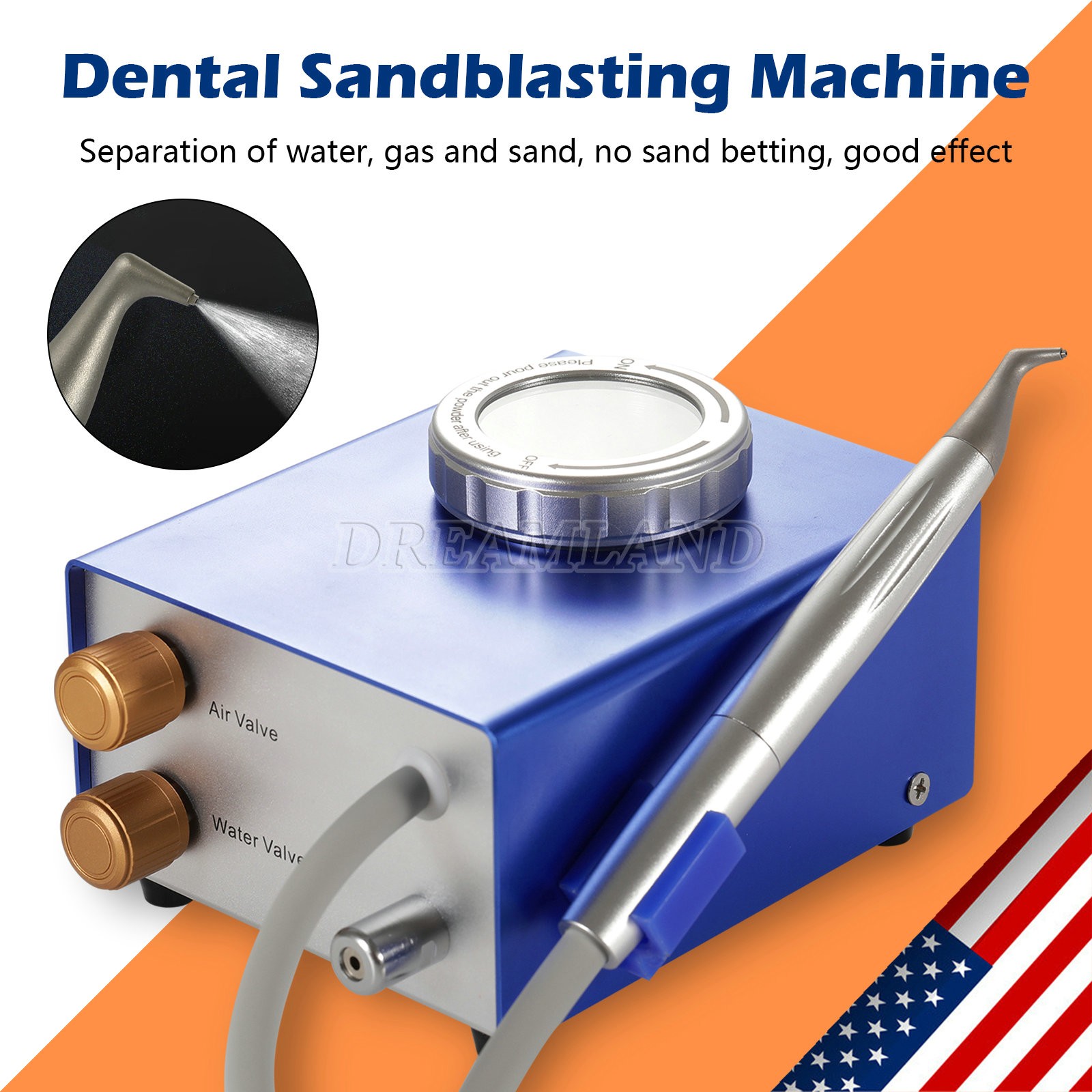 Dental Air Water Prophy Polishing Sandblasting Machine Teeth Cleaning Machine DT