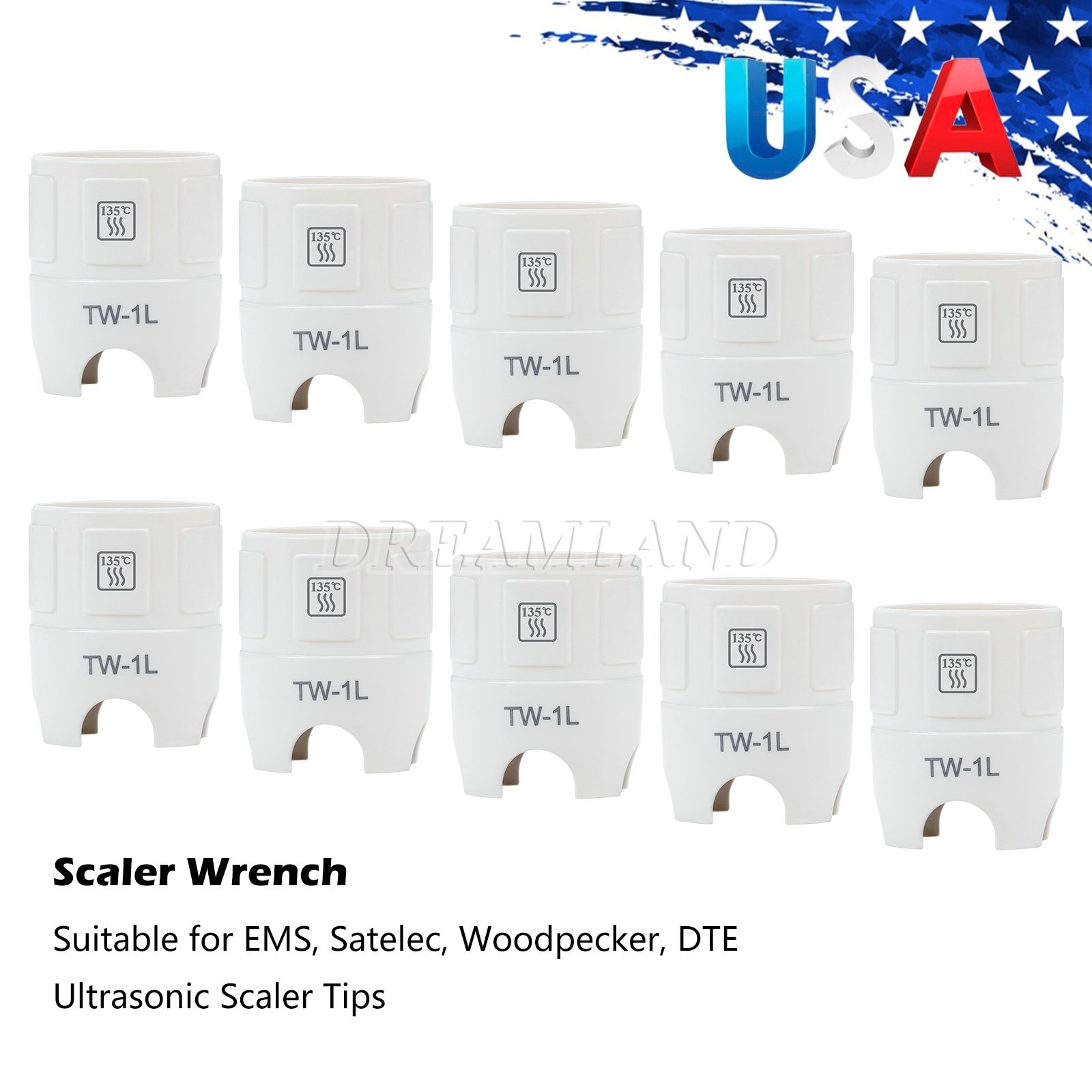 Dental Piezo Scaler Tips Torque Wrench Key for EMS Woodpecker/ DTE SATELEC tips