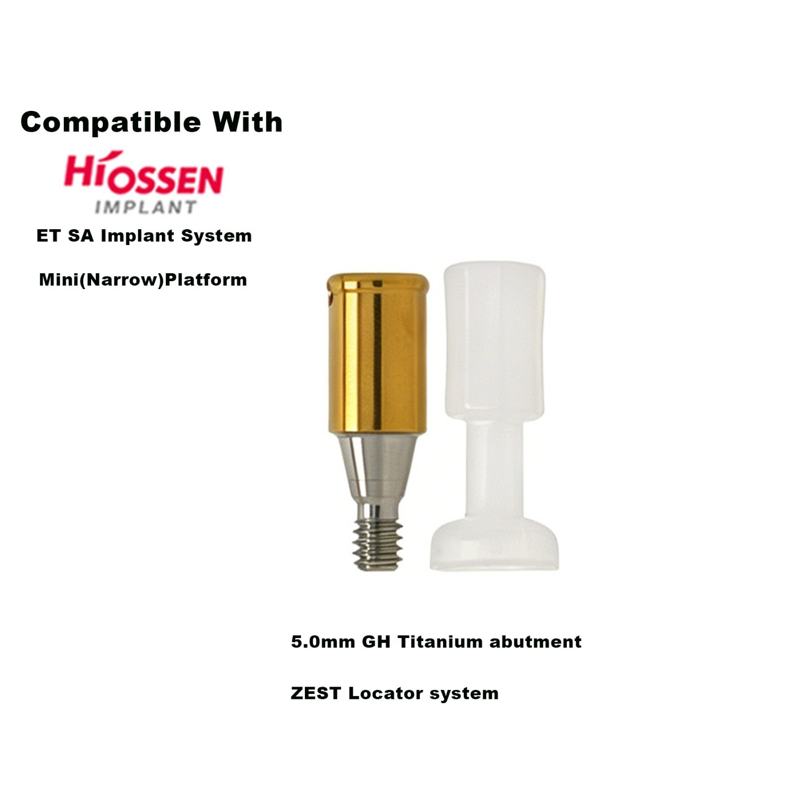 US Dental LOCATOR Titanium Abutment for HIOSSEN ET/TS Fixture Hex Mini Platform