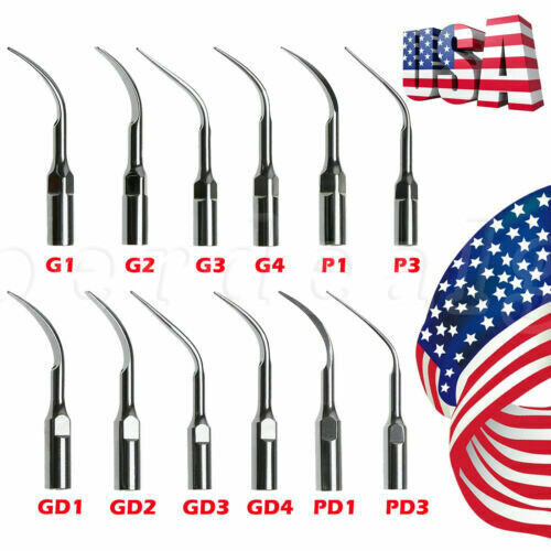 5pcs Dental Ultrasonic Piezo Scaler Tips Fit Cavitron EMS / DTE SATELEC FDA
