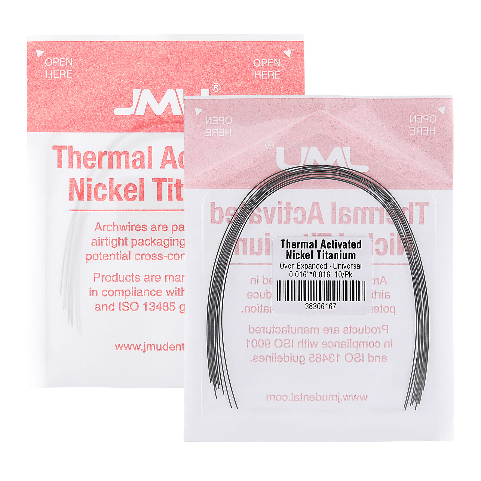 100PCS JMU Ortho NiTi Archwire Thermal Activated Over-Expanded Round/Rectangular
