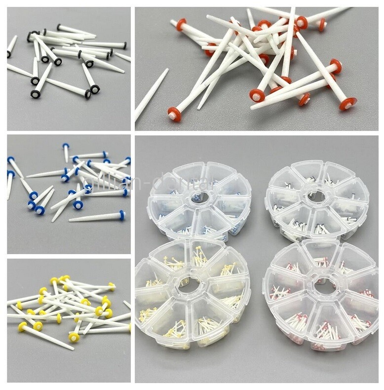 200 Dental Glass Fiber Post Root Canal Pins Straight Screw 1.0-1.8mm