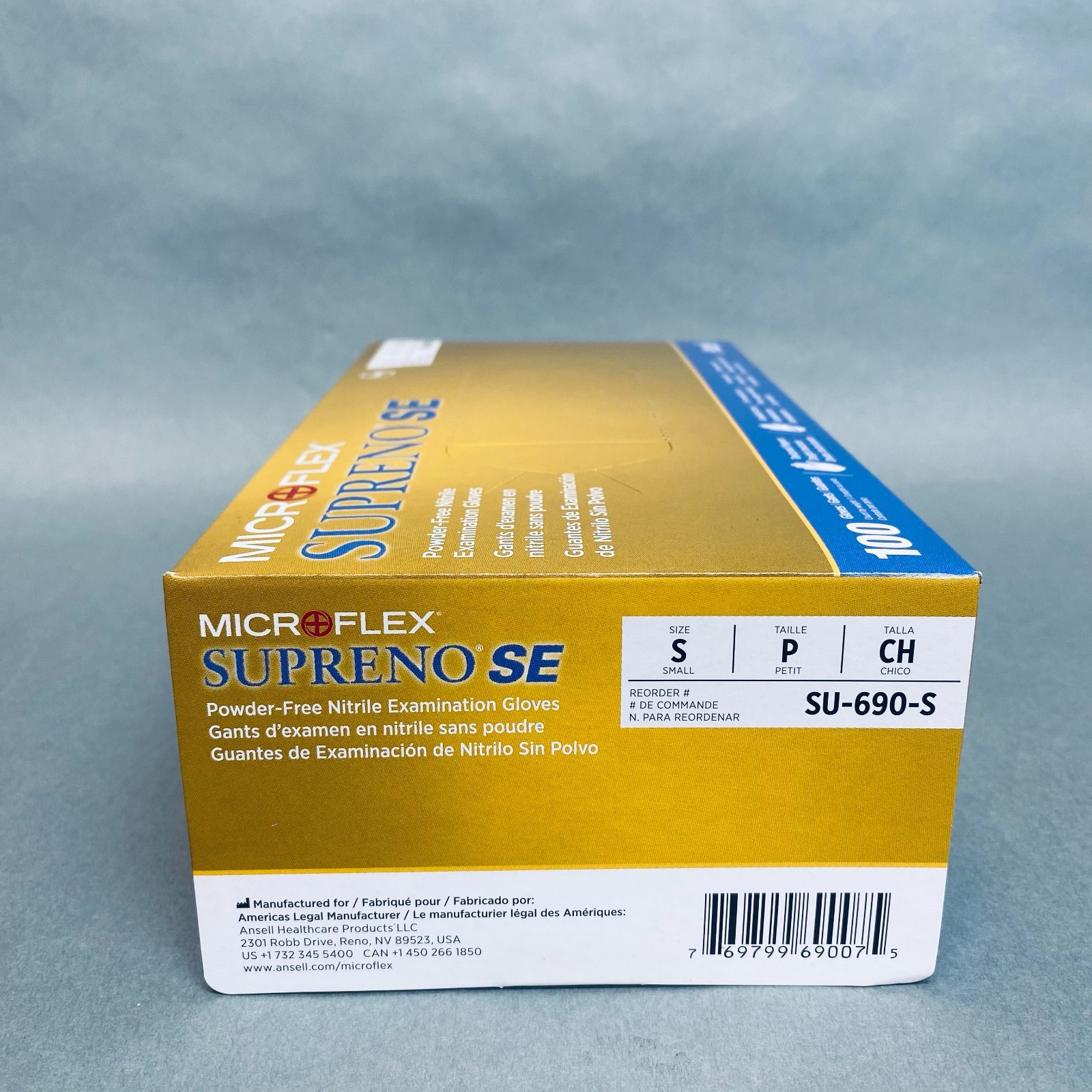 Ansell Microflex Nitrile Gloves Small Supreno SE Powder Free 10 Boxes of 100