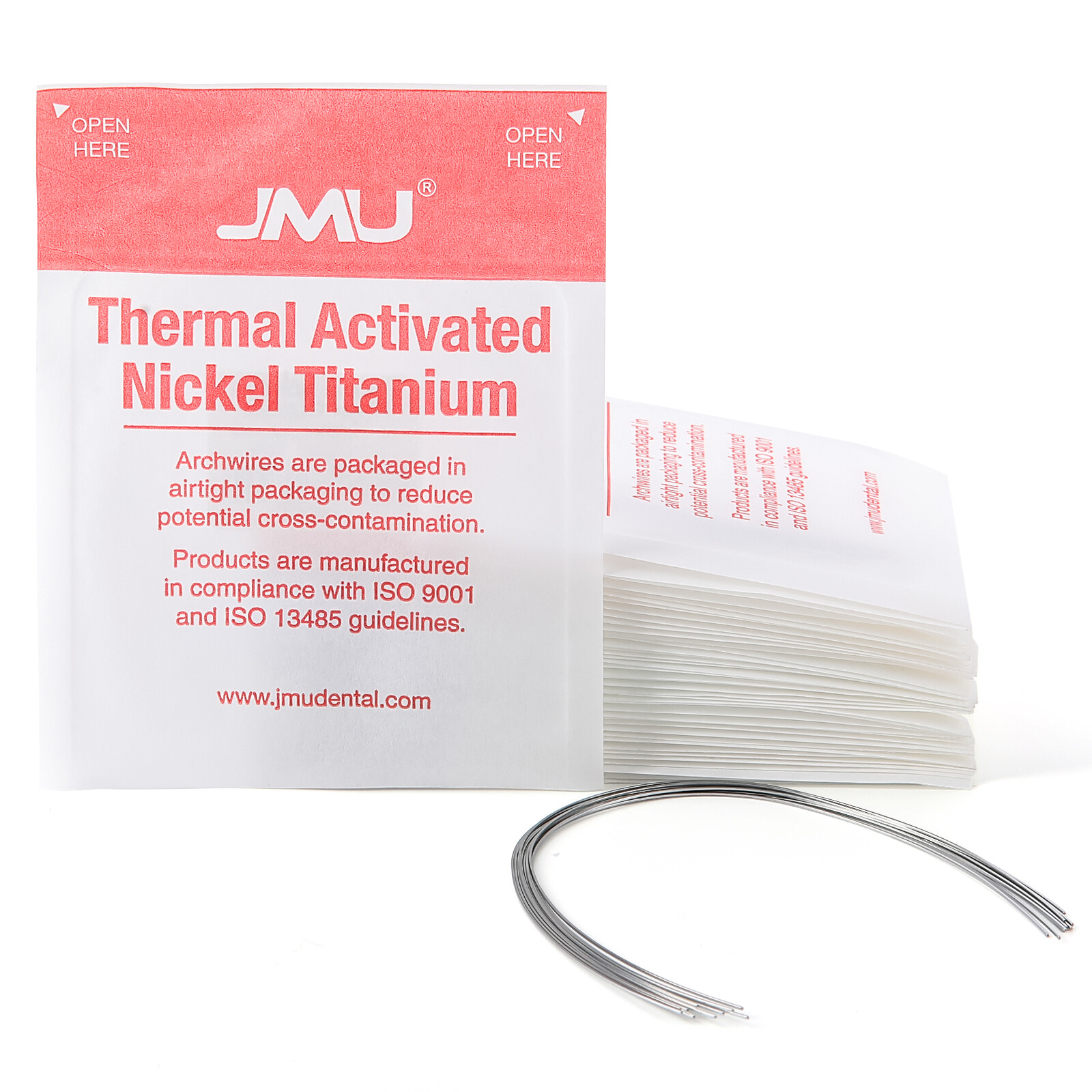 100PCS JMU Ortho NiTi Archwire Thermal Activated Over-Expanded Round/Rectangular