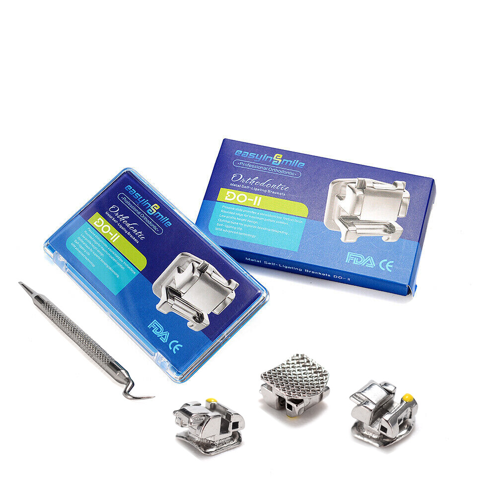 10Pks Dental Self-ligating Braces Roth/MBT 022 345Hook Orthodontic Metal Bracket
