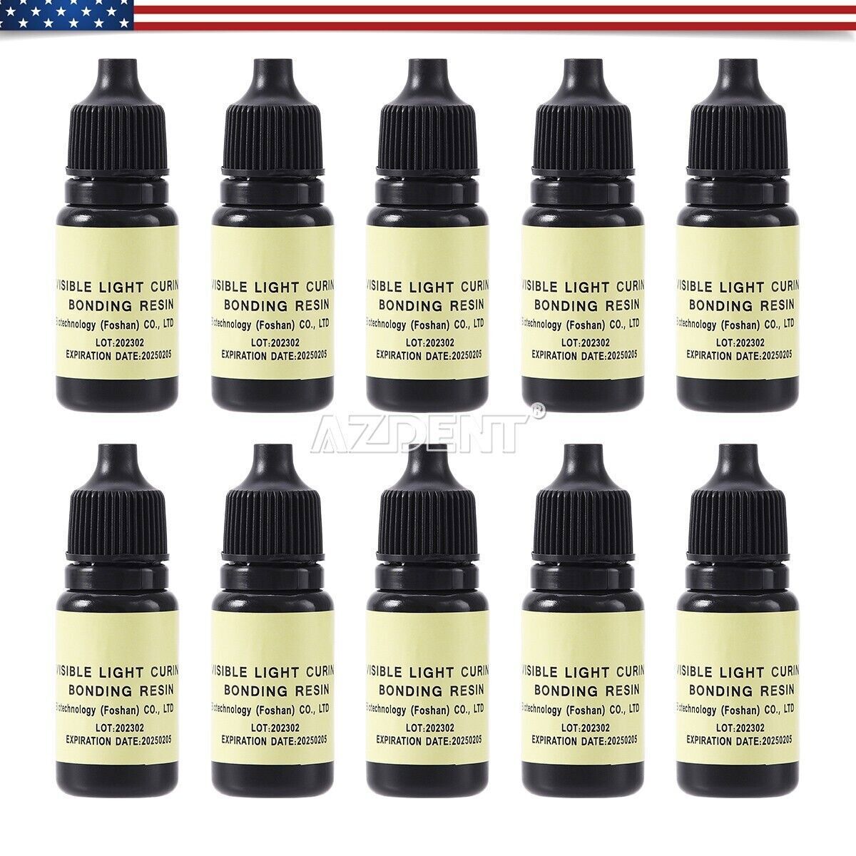 10Pcs Dental Orthodontic Enamel Visible Light Curing Adhesive Resin 5ml