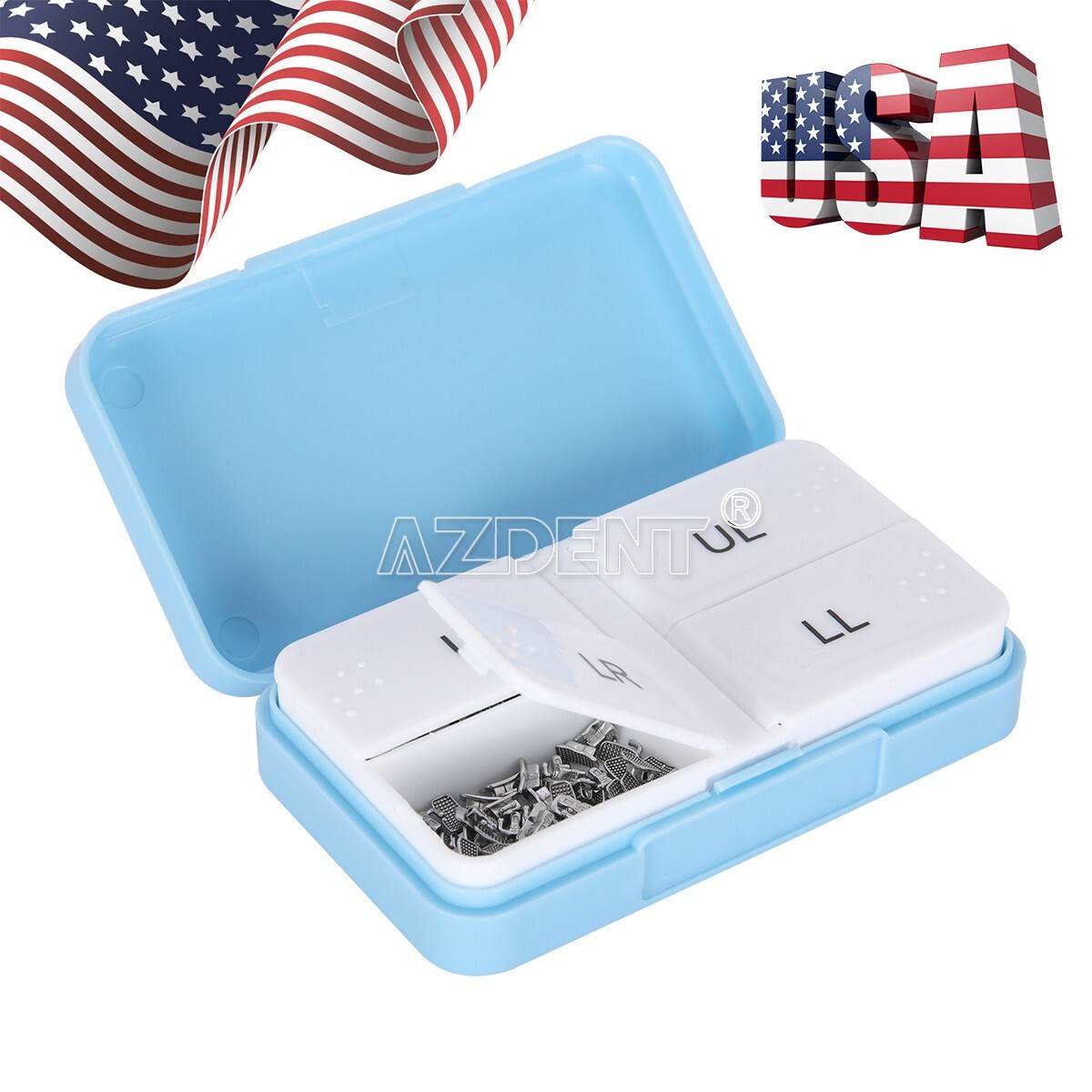 AZDENT 50set Dental Orthodontic Monoblock Buccal Tube Roth/MBT 022 1st 2nd Molar
