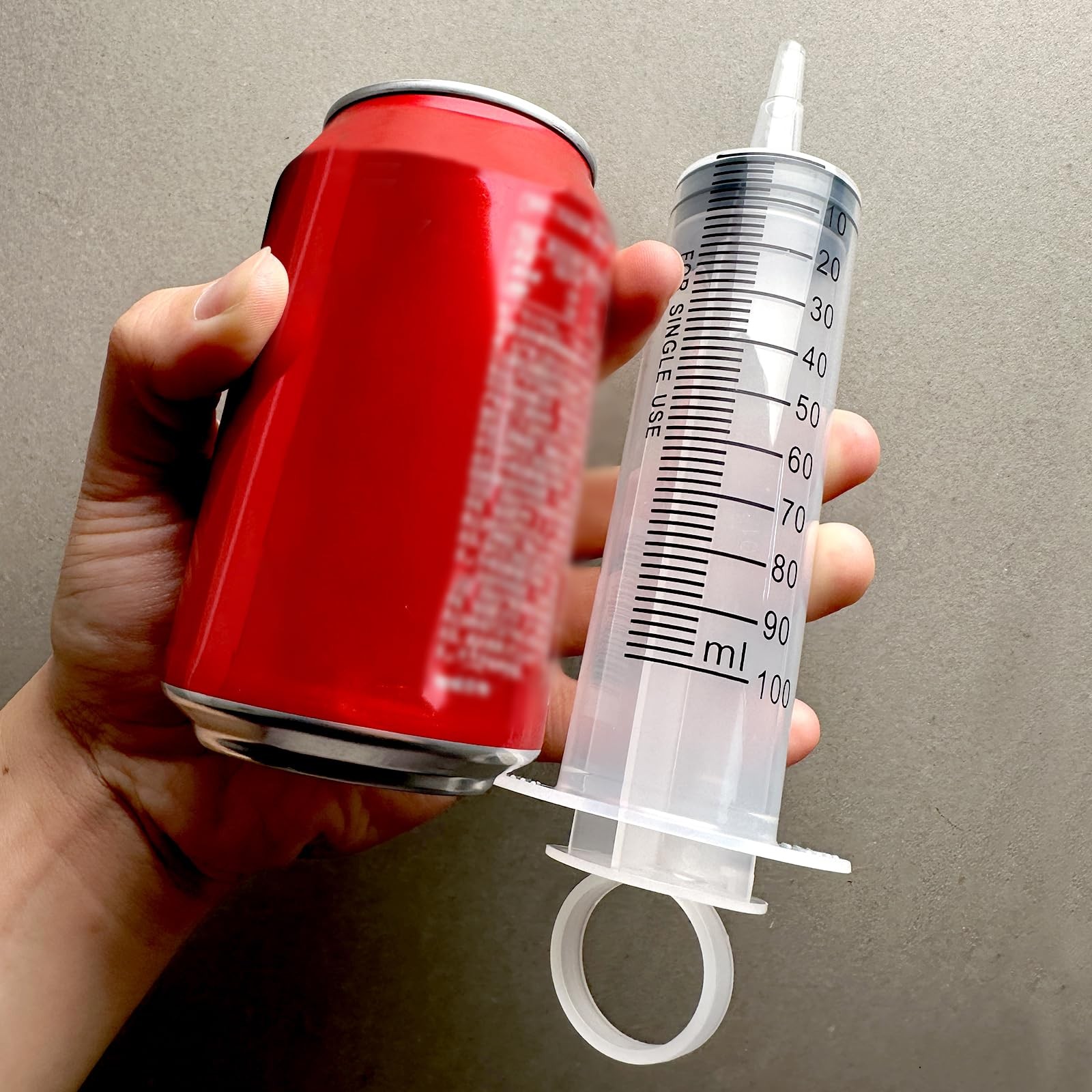 2 Pack Large Syringes, Plastic Garden Industrial Syringes for 100 ML