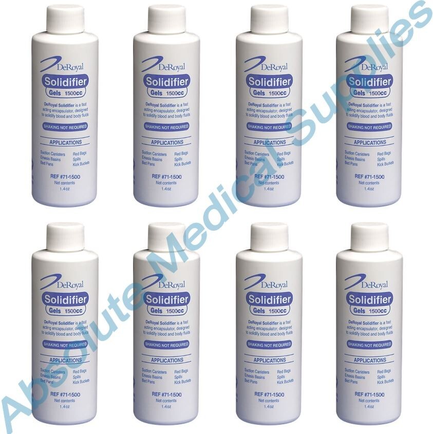 *8-Bottle* DeRoyal Solidifier Fast Acting Encapsulator 1500cc 1.4Oz Gel 71-1500N