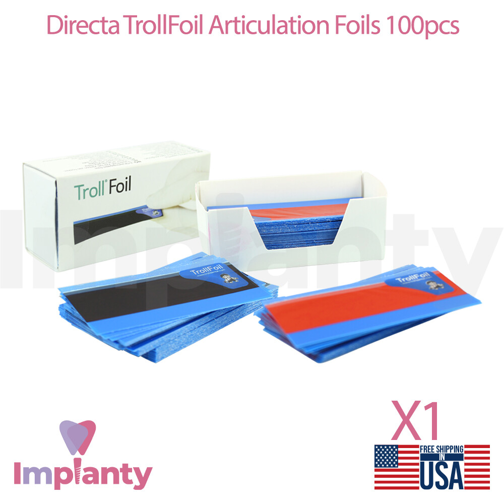 Directa TrollFoil Articulation Foil 100pcs Paper Strips Dental Occlusion Supply