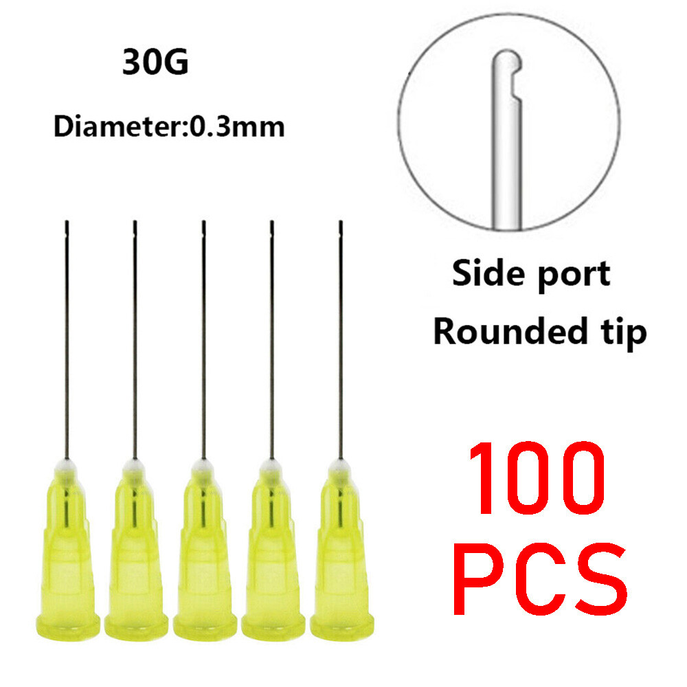 100X Dental Endo Irrigation Needle Tip 30GA End-Closed Side Hole Syringes US##
