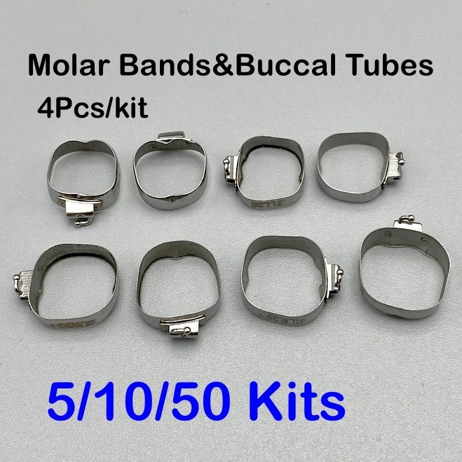 4pcs/kit Dental Orthodontic Molar Bands&Buccal Tubes #29-44+ Roth 018/022