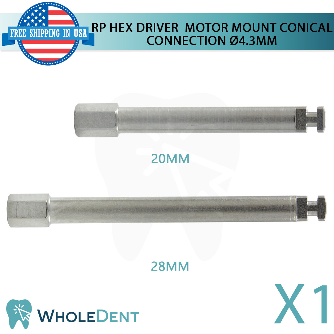 RP Conical Connection Motor Mount Hex Driver 2.65mm Low Speed Dental Implant
