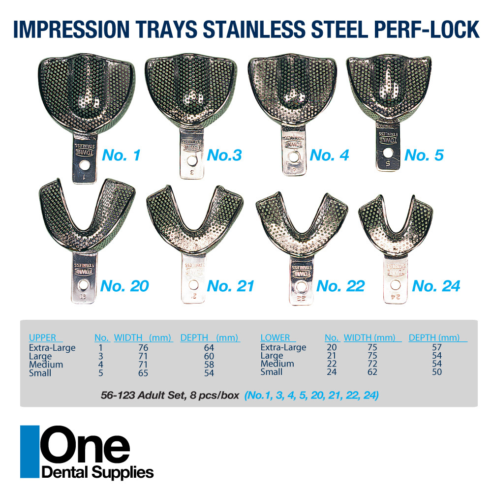 Dental Impression Trays Stainless Steel