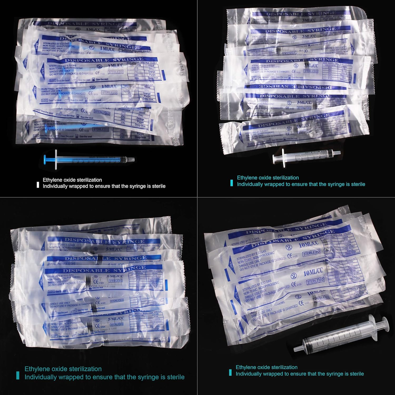 20Pack 1Ml / 3Ml / 5Ml / 10Ml Syringe without Needle – Small Plastic Syringes St
