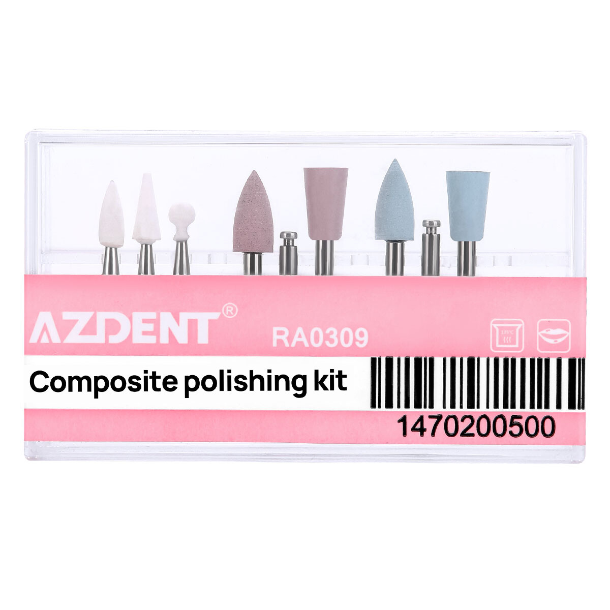 Dental Composite Polishing Kit Rubber Polisher Resin Base For Low Contra Angle