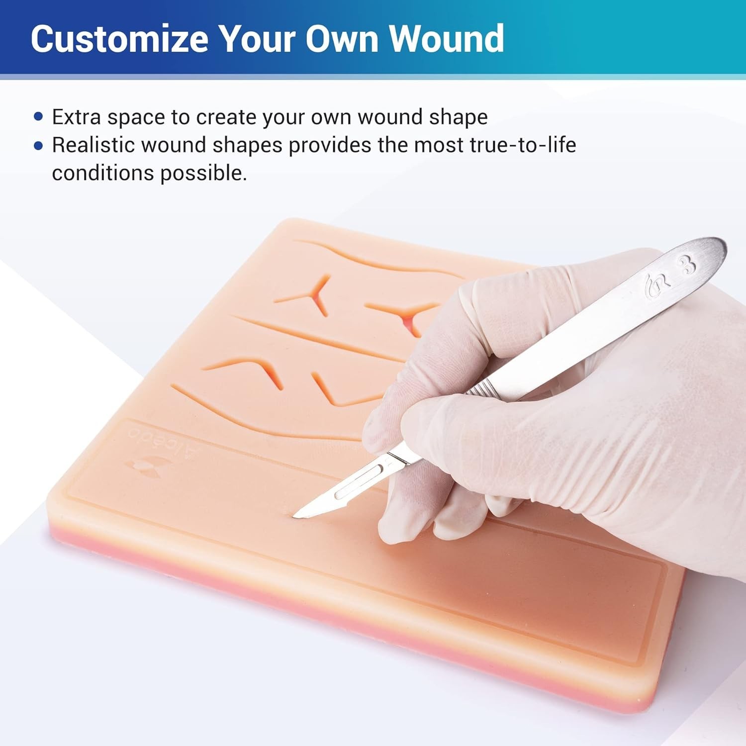 Medical Suture Practice Kit Complete Set with Large Suturing Pad and Tools
