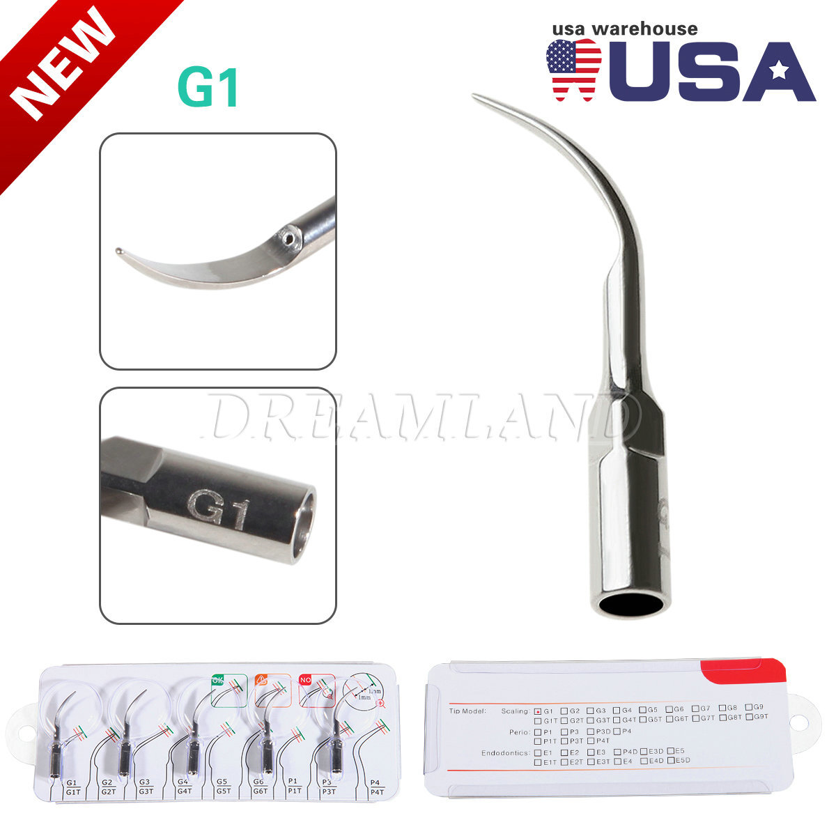 Dental Piezo Scaler Tips Torque Wrench Key for EMS Woodpecker/ DTE SATELEC tips