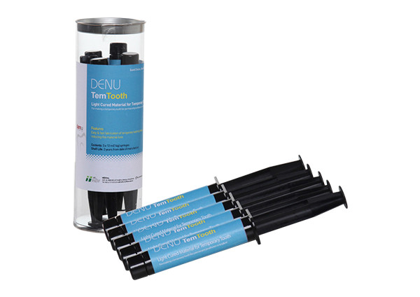 HDI Denu TemTooth Light Cured Resin Shade A1 5 x 12ml syringes/ pack