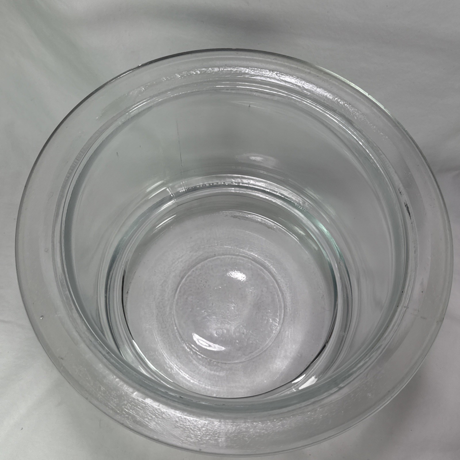 vintage Large glass desiccator jar greased rim coors porcelain plate 12”X 9” HTF