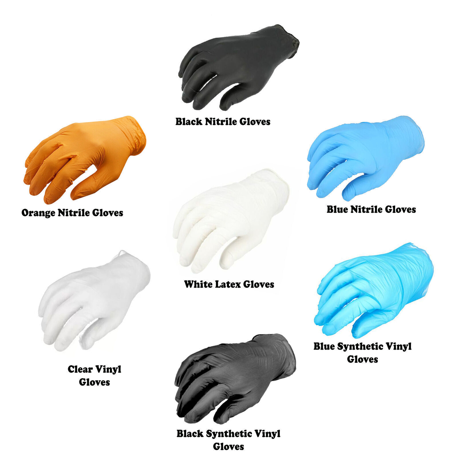 Available in Nitrile/Vinyl/Latex/Ni-Brid Medical Examination Powder Free Gloves