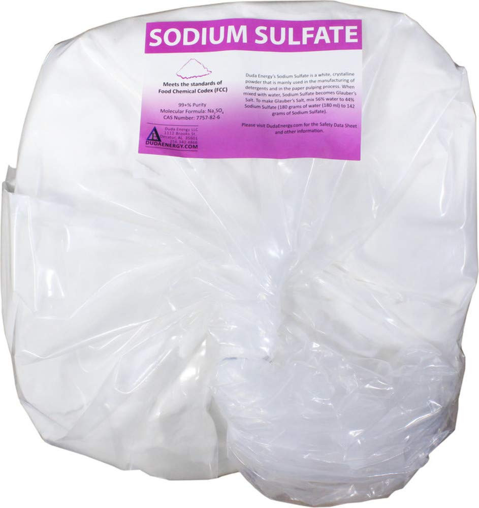 40 Lb Sodium Sulfate Food Grade FCC Anhydrous Naturally Mined 99+% Pure Crystals