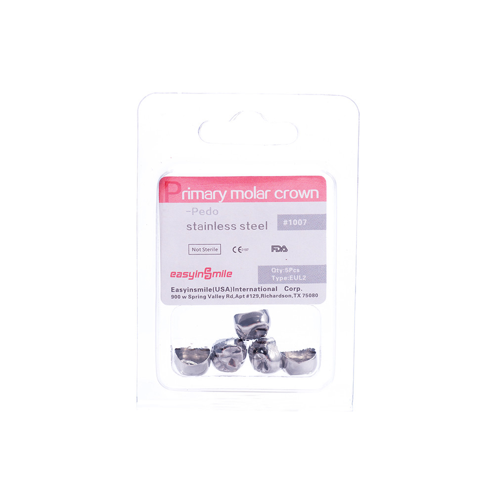5pcs Dental Kid Crown Stainless Steel Primary Crown D Premolar/E Molar DLR5 DLR4