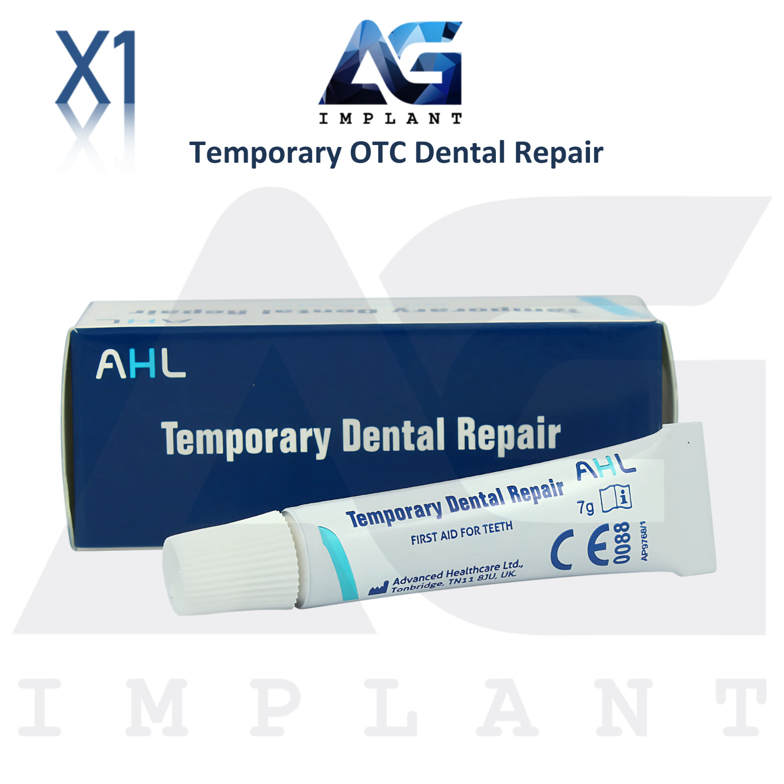Temporary OTC Dental Repair Cement 7g Re-fixing Crowns And Bridges Lab