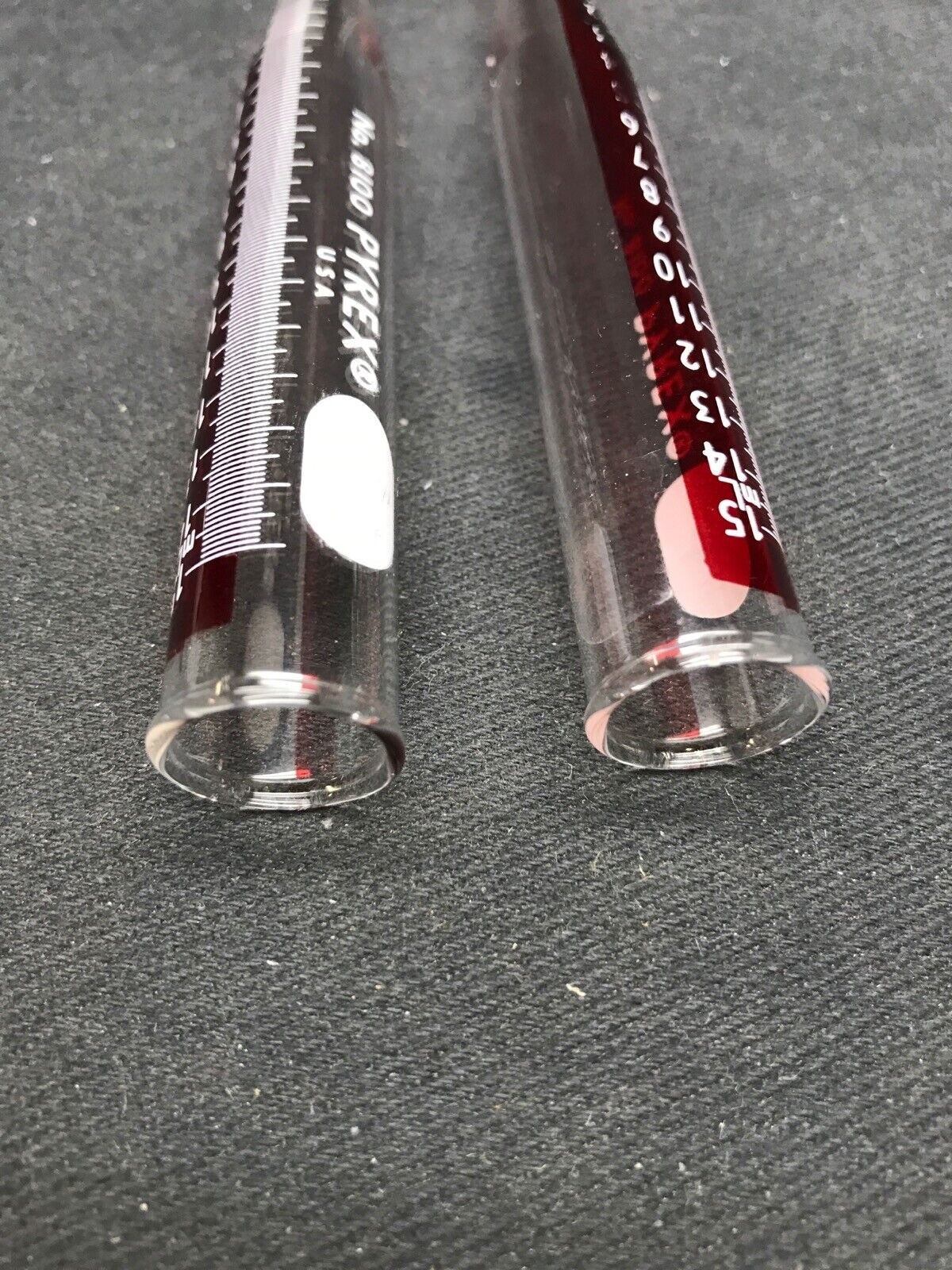 (4) PYREX Glass 15mL & 50mL Conical Graduated Glass Centrifuge Tube Receiver