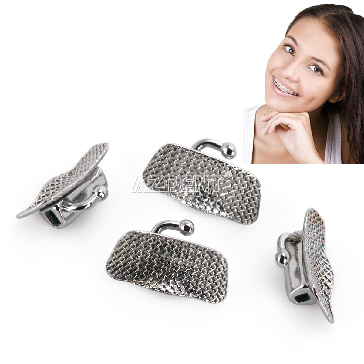 AZDENT Dental Orthodontic Buccal Tubes 1st 2nd Molar Bondable Roth MBT 018 022