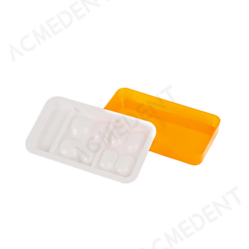 Dental Mixing Well Composite Resin Light-proof Shading Protector Orange
