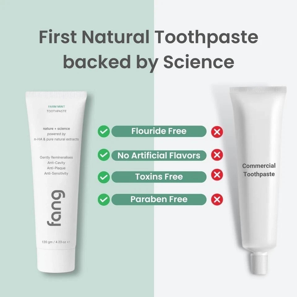Fang Farm Mint Natural Toothpaste – 120 grams (Pack of 4) n945