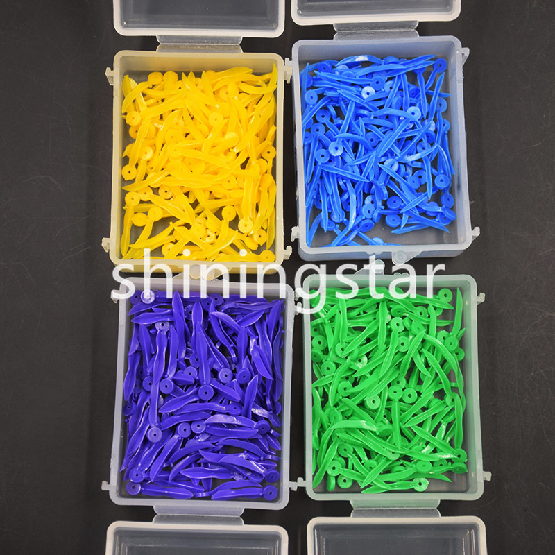 400 Pcs Dental Disposable Plastic Wedge With Holes All 4 Sizes Wave Poly-Wedge
