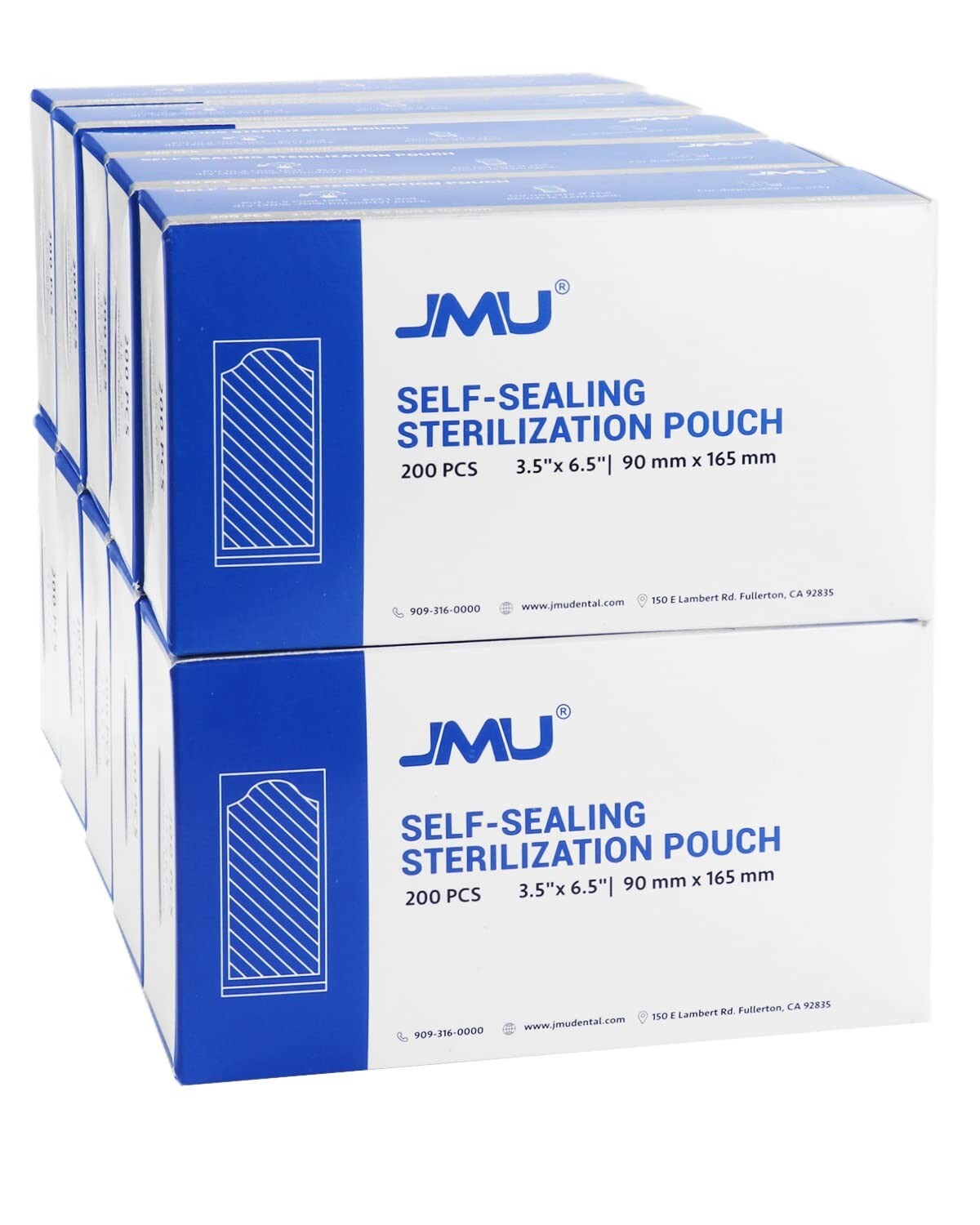 2000/Case JMU Self Sealing Sterilization Pouches Dual Indicator, Size 3.5″x6.5″