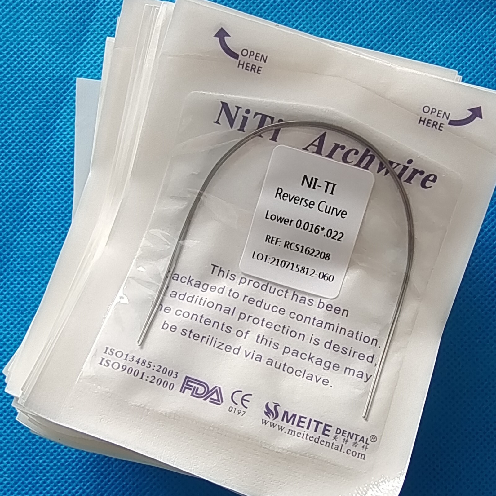 10x Dental Arco de Ortodoncia Curva Inversa Súper Elástica Niti Arco de Alambres