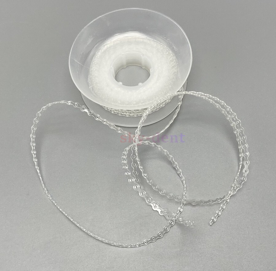 15Feet/Roll Dental Orthodontic Ultra Elastic Rubber Bands Power Chain for Braces