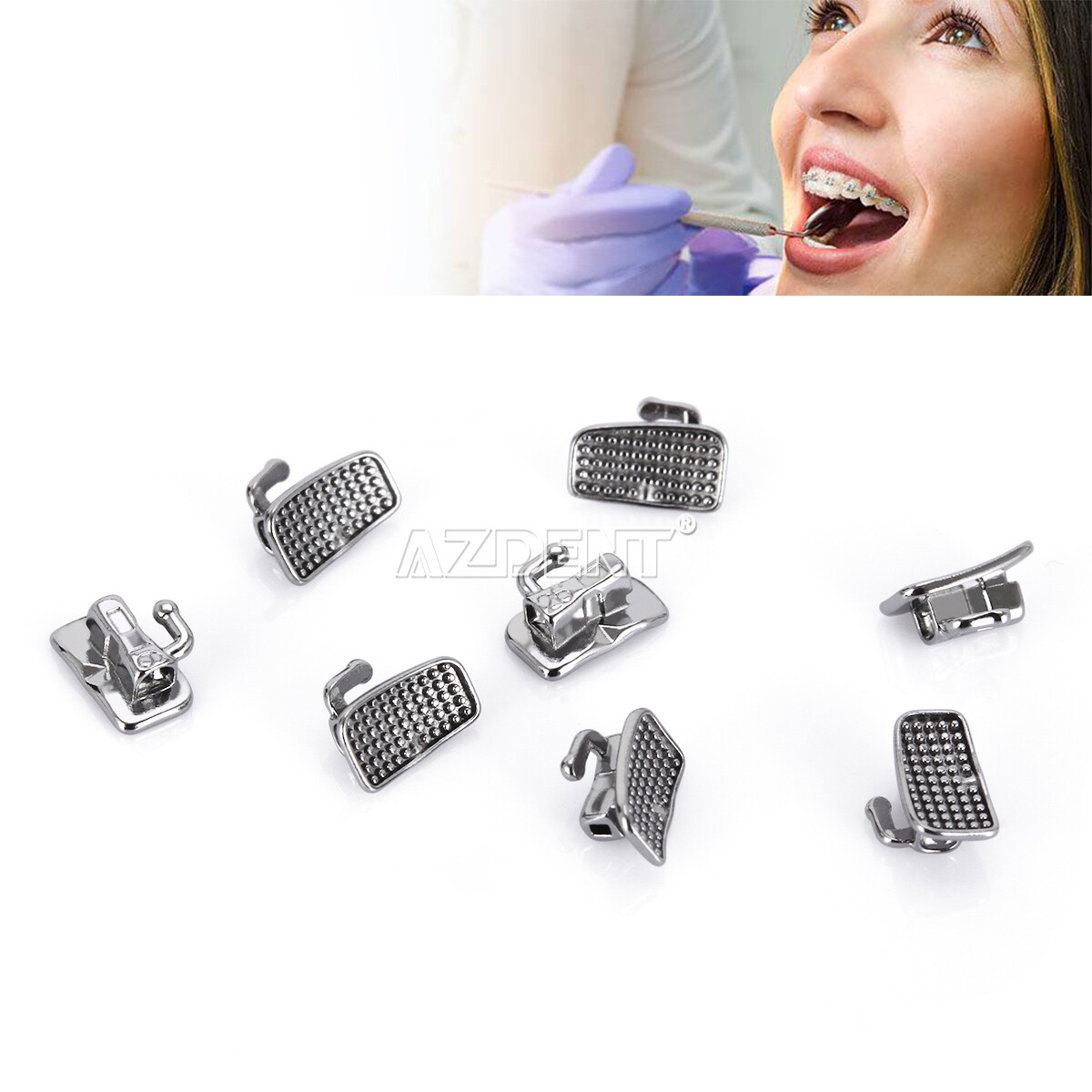 10packs AZDENT Dental Orthodontic Buccal Tube Roth 022 1st Molar Single Non-Conv