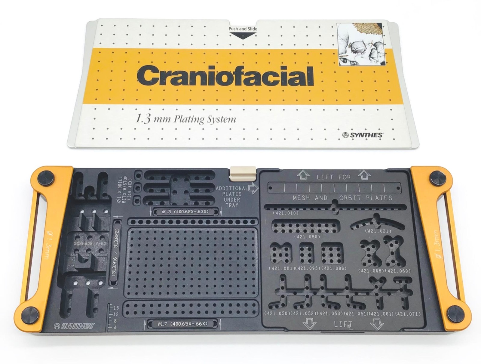 Craniofacial 1.3mm Plating System Tray 304.672 – Tray EMPTY – NEW