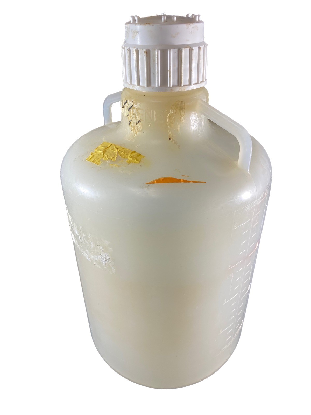 NALGENE 20L 5 Gal Carboy Polypropylene White 526x282mm Handles PP 2250-0050