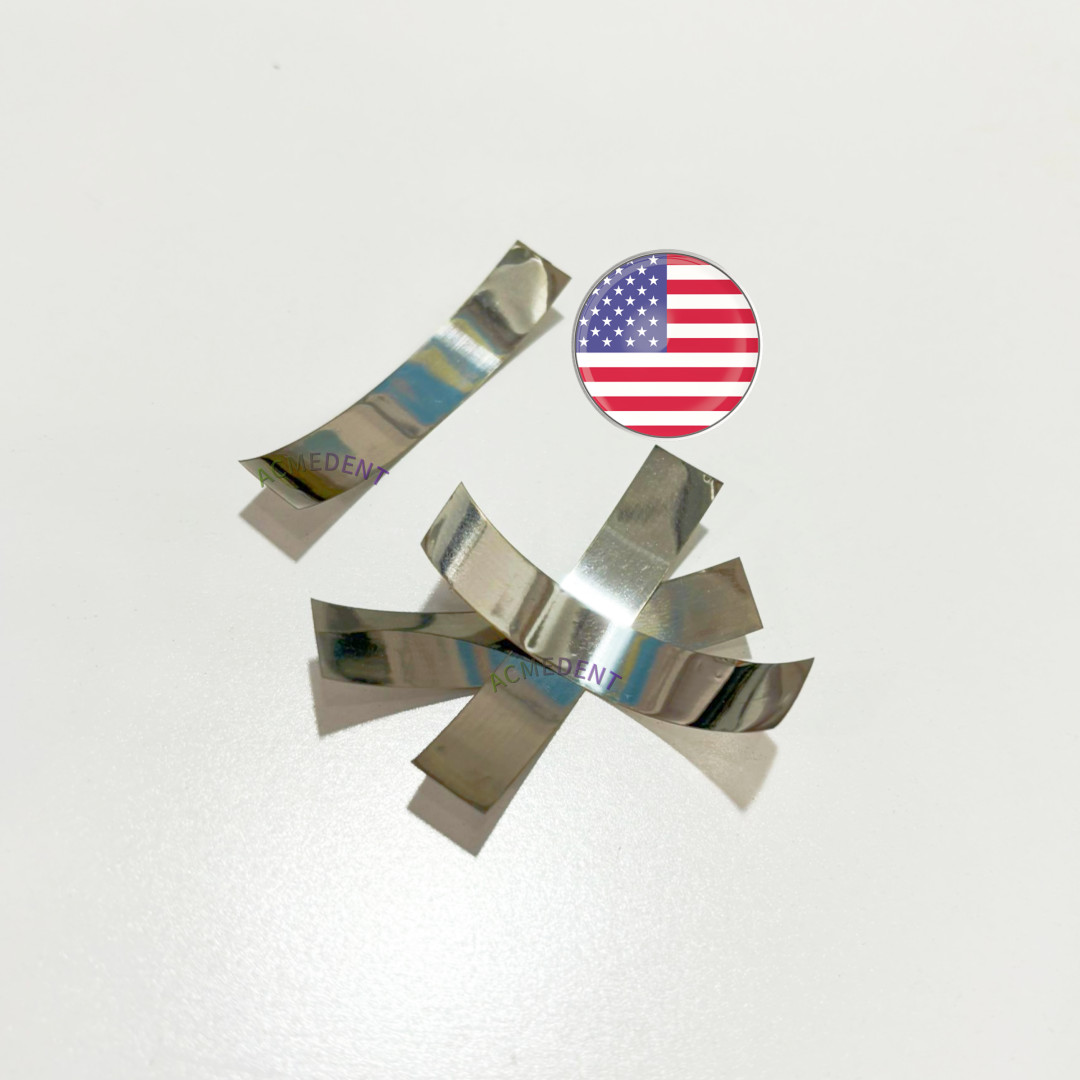 50Pc Dental Metallic Articulating Bite Film Strips Metal Shimstock Foil Implant