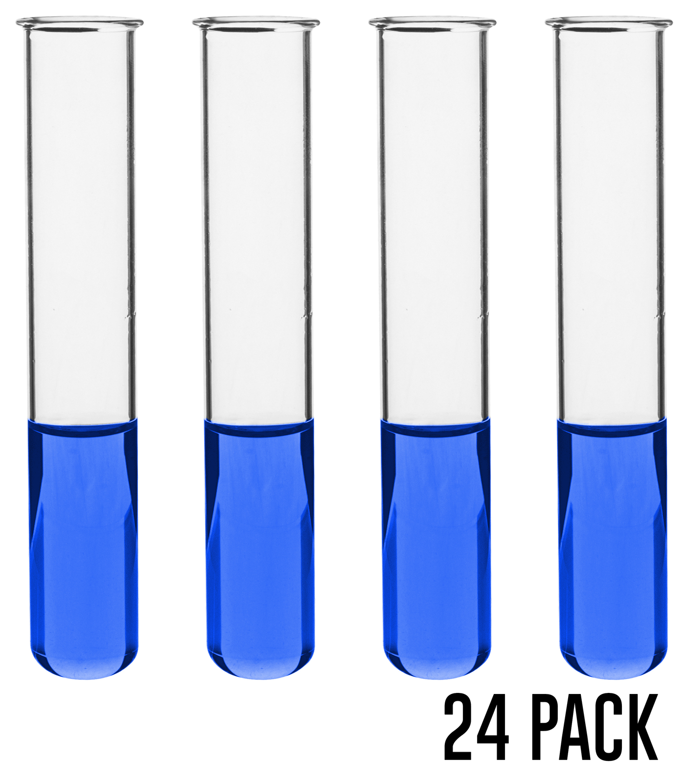 Eisco Labs 50ml Test Tubes, Beaded Rim – Borosilicate 3.3 Glass – 24 Pack