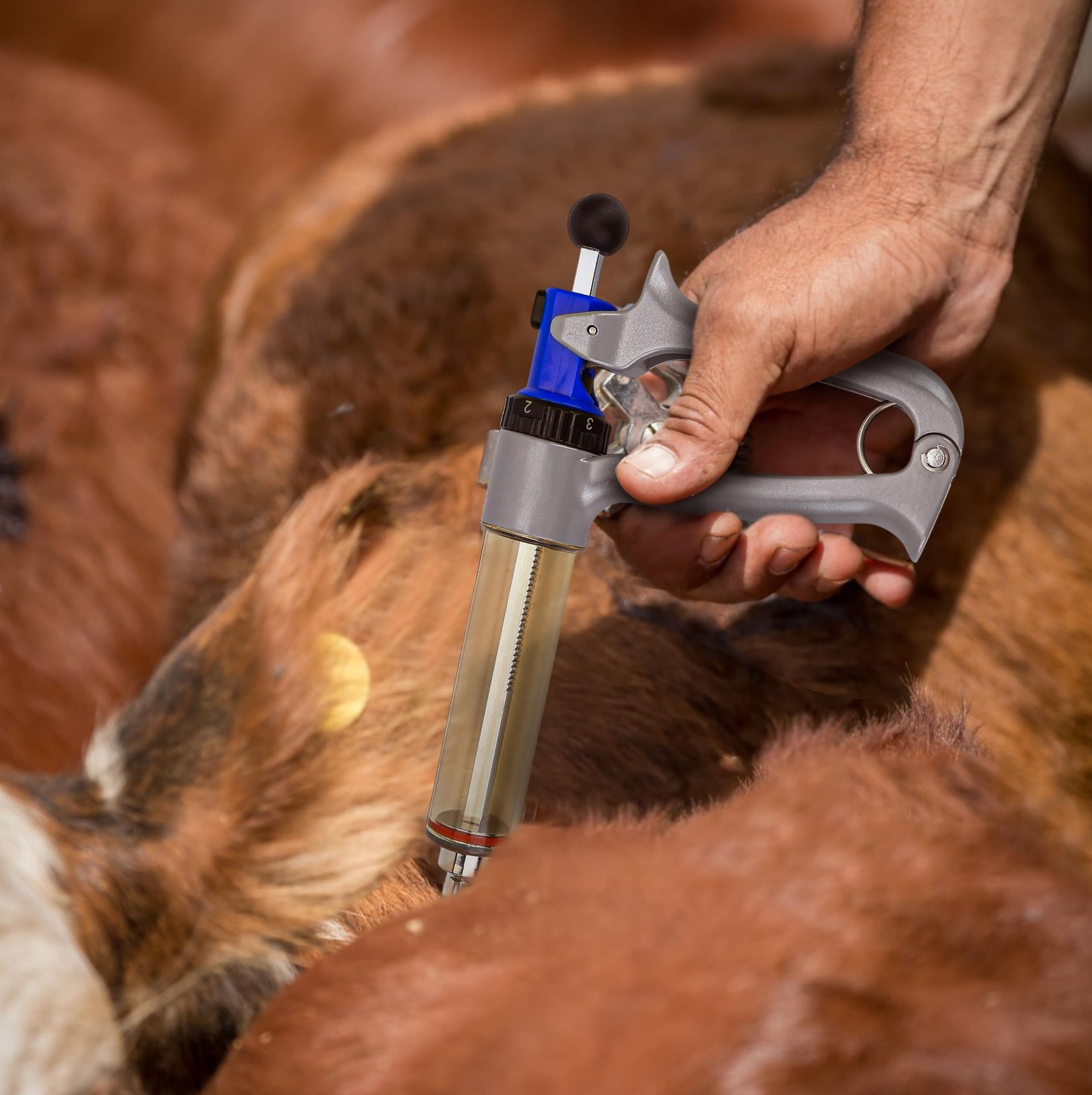 50ML Semi Adjustable Continuous Repeating Auto Injector – Livestock Pump Auto…