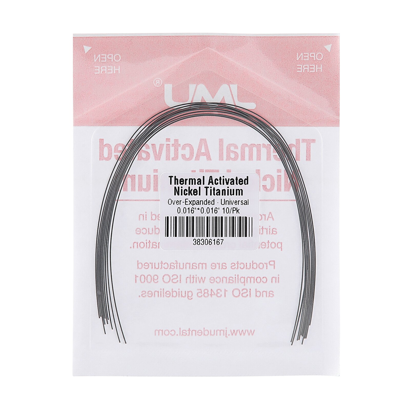 100PCS JMU Ortho NiTi Archwire Thermal Activated Over-Expanded Round/Rectangular