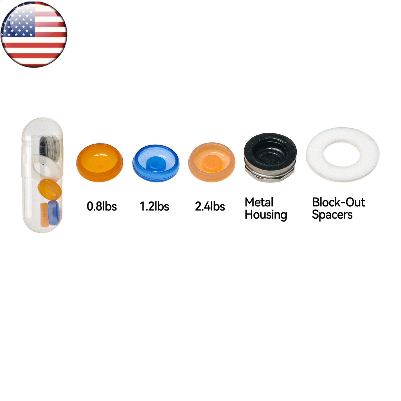 US Overdenture Abutment Male Caps Insert 1.2 lbs 2.4 lbs Metal Housing Removable