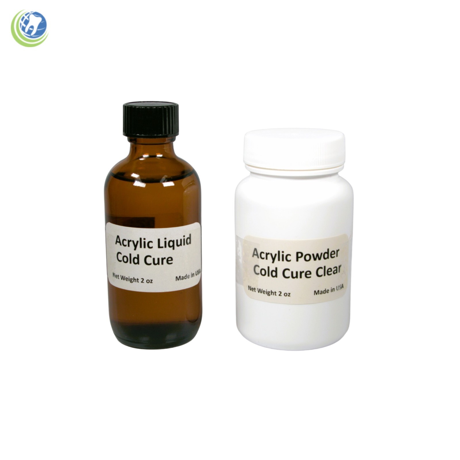 Dental Laboratory Dentist Self Cure Self Curing Acrylic MINI Kit CLEAR 2oz/2oz