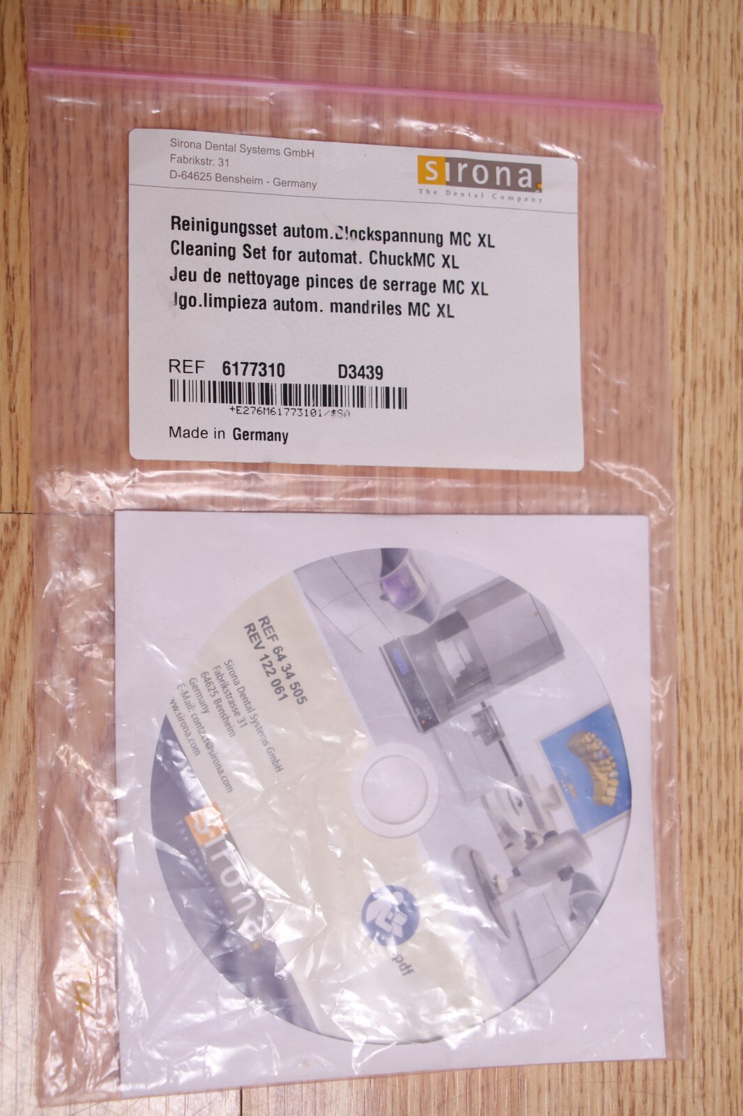 Sirona Cerec MC Maintenance Set of replacement CD Disc 64 34 505 122 061 122061