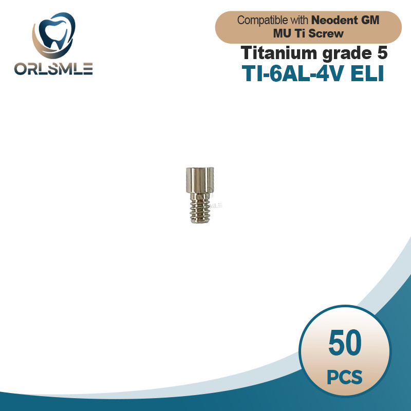 50 pcs MU Ti Screw titanium abutment screw fit to Neodent GM